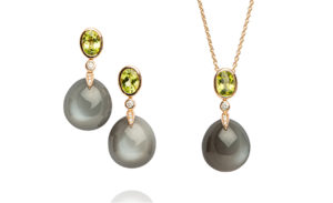 Peter Fischer Juwelen Ohrringe Collier Kette Tautropfen